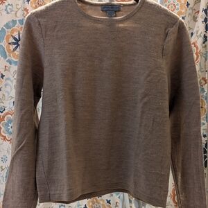 Eddie Bauer Women's Tan Crew Neck Sweater